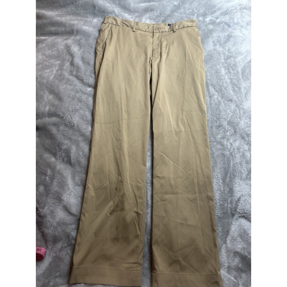 Ralph Lauren Polo Pants Mens 34x32 Khaki Chino Flat Front Performance Golf‎